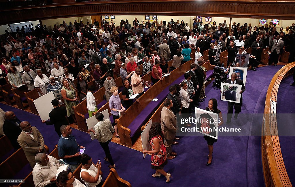 Vigil Held For Victims Of Charleston Church Shooting