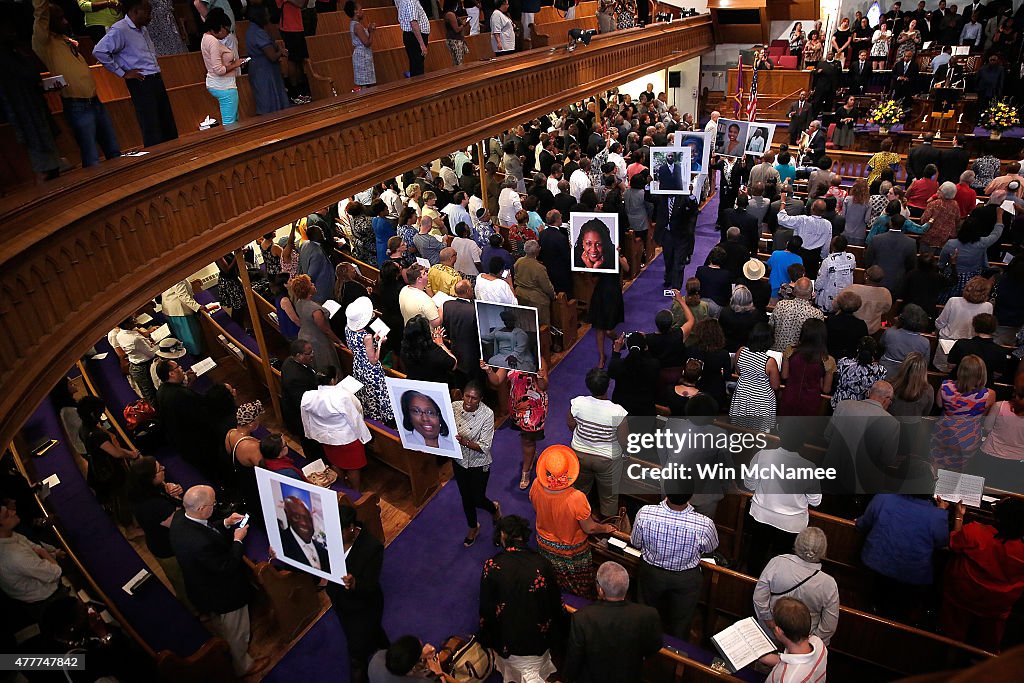 Vigil Held For Victims Of Charleston Church Shooting