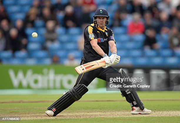 Andy Hodd of Yorkshire bats during the NatWest T20 Blast match between Yorkshire and Nottinghamshire at Headingley on June 19, 2015 in Leeds, England.