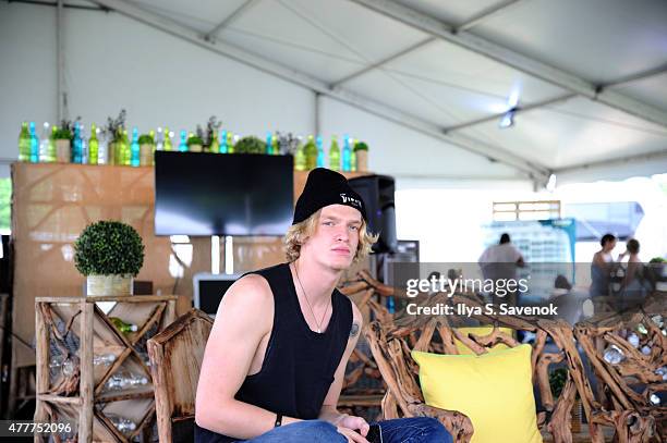 Singer Cody Simpson attends day 2 of the Firefly Music Festival on June 19, 2015 in Dover, Delaware.