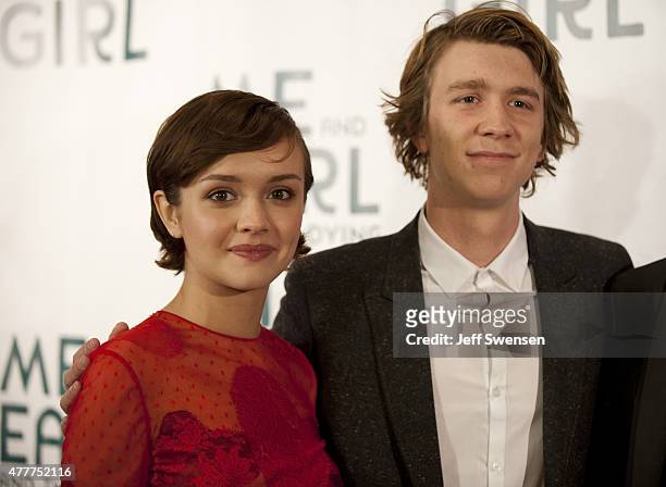 Actors Olivia Cooke and Thomas Mann arrives at the premiere of "Me and Earl and the Dying Girl" at the AMC Waterfront June 16, 2015 in Pittsburgh,...