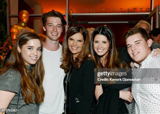 Executive producer Maria Shriver is flanked by her children from left, Christina Schwarzenegger; Patrick Schwarzenegger; Katherine Schwarzenegger and...