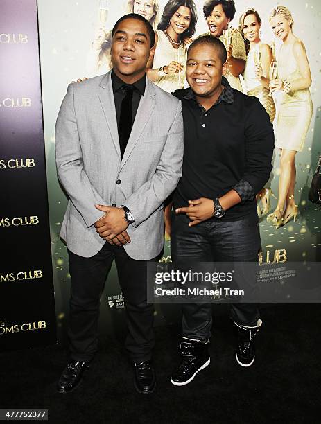 Kyle Massey and Christopher Massey arrive at the Los Angeles premiere of "Tyler Perry's The Single Moms Club" held at ArcLight Cinemas Cinerama Dome...