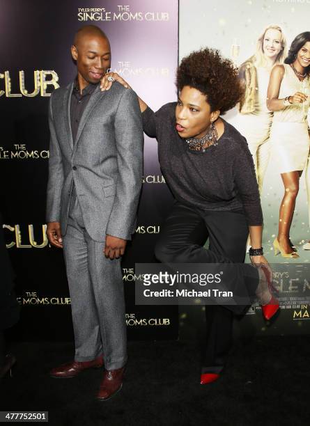 Robbie Jones and Macy Gray arrive at the Los Angeles premiere of "Tyler Perry's The Single Moms Club" held at ArcLight Cinemas Cinerama Dome on March...