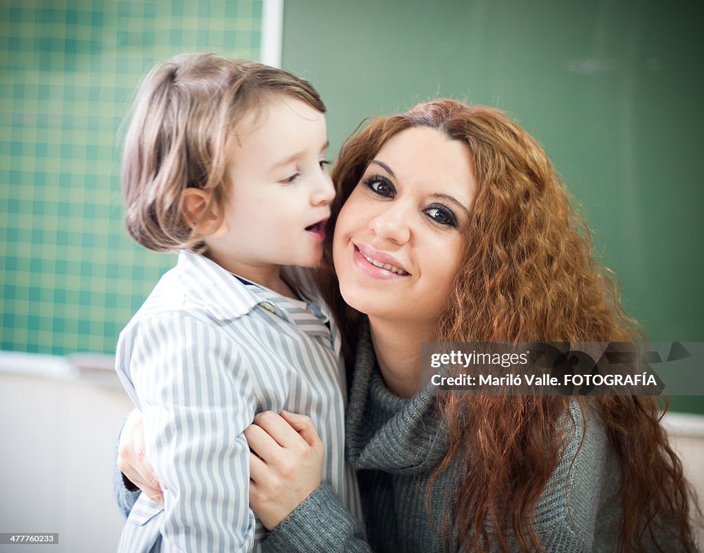 I love my teacher kiss