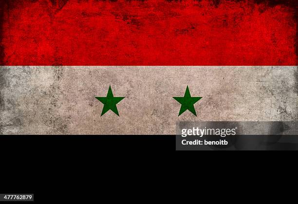 vintage syrien flagge - syrian flag stock-grafiken, -clipart, -cartoons und -symbole