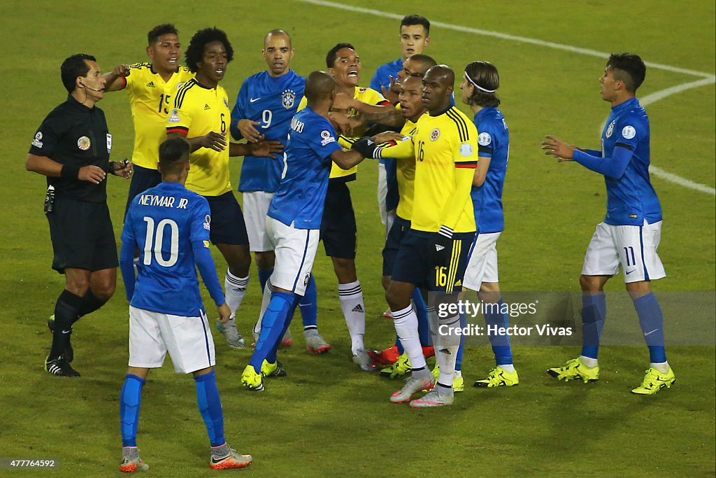Brazil v Colombia: Group C - 2015 Copa America Chile