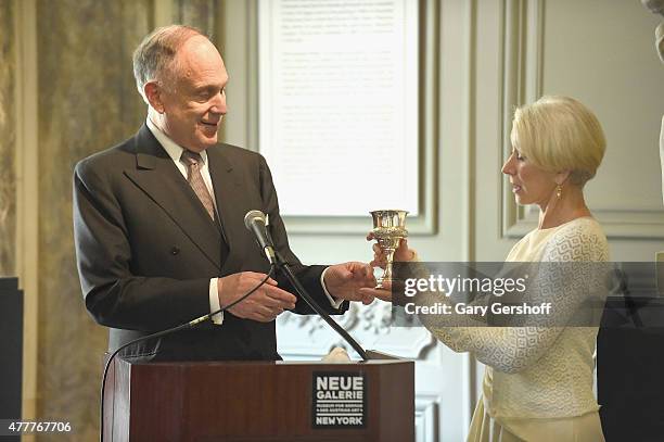 World Jewish Congress President Ronald Lauder and actress Helen Mirren attend Helen Mirren Honored By The World Jewish Congress For Her Role In...