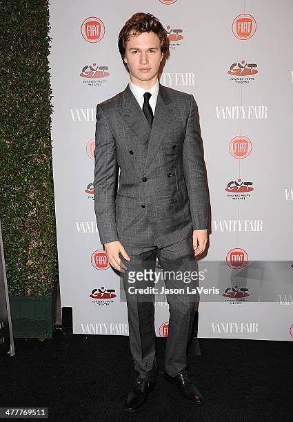 Actor Ansel Elgort attends the Vanity Fair Campaign Young Hollywood party at No Vacancy on February 25, 2014 in Los Angeles, California.
