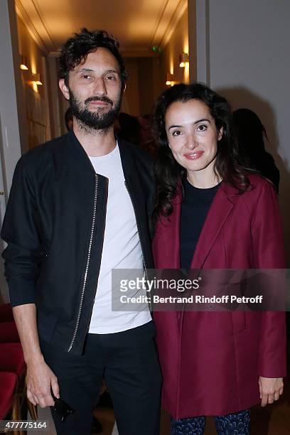 Director Benoit Petre and actress Isabelle Vitari attend French minister of Culture and Communication Fleur Pellerin gives Medal of 'Knight of Arts...