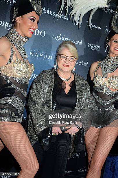 Josiane Balasko attends Les Globes de Cristal 2014 Awards Ceremony at Le Lido on March 10, 2014 in Paris, France.