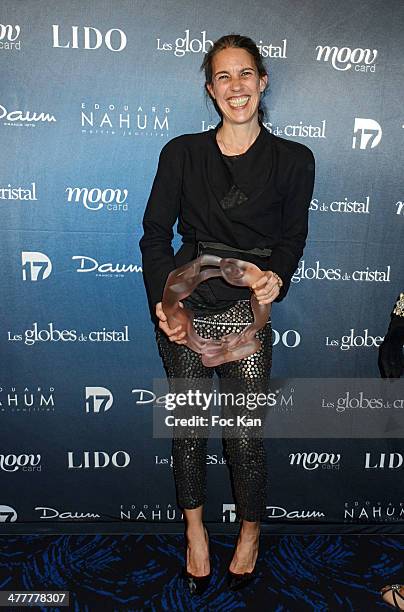 Isabelle Marant attends Les Globes de Cristal 2014 Awards Ceremony at Le Lido on March 10, 2014 in Paris, France.