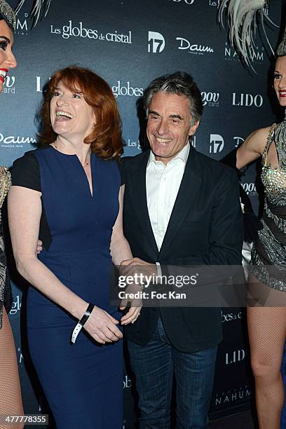 Muriel MayetteÊand Gerard Holtz attend Les Globes de Cristal 2014 Awards Ceremony at Le Lido on March 10, 2014 in Paris, France.