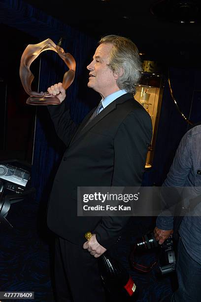 Franz Olivier Giesbert attends Les Globes de Cristal 2014 Awards Ceremony at Le Lido on March 10, 2014 in Paris, France.