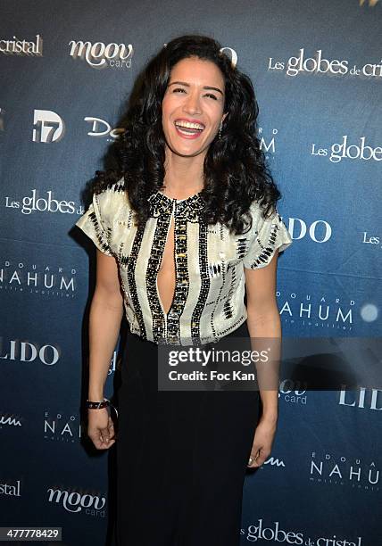 Sabrina Ouazani from 'Unissons nos voix' attends Les Globes de Cristal 2014 Awards Ceremony at Le Lido on March 10, 2014 in Paris, France.