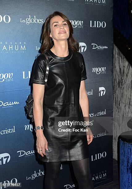 Valerie Kaprisky attend Les Globes de Cristal 2014 Awards Ceremony at Le Lido on March 10, 2014 in Paris, France.