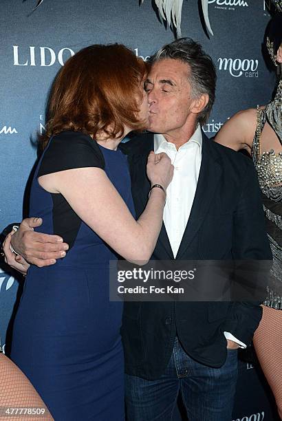 Muriel MayetteÊand Gerard Holtz attend Les Globes de Cristal 2014 Awards Ceremony at Le Lido on March 10, 2014 in Paris, France.