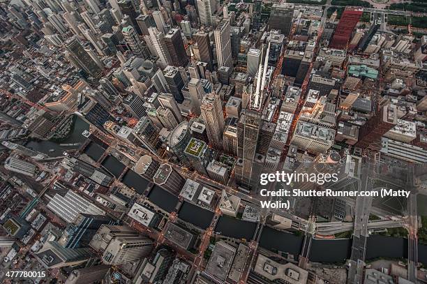 skyline from up high - loop stock-fotos und bilder