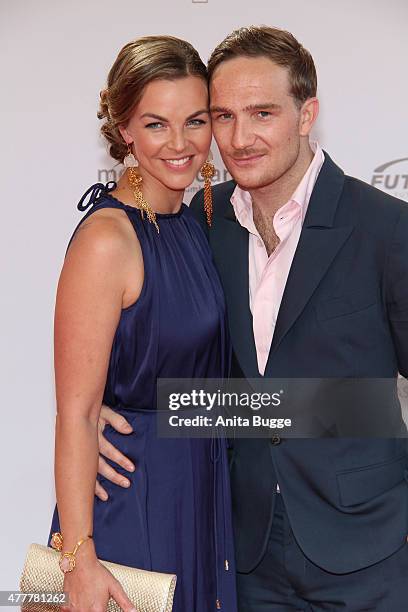 Annika Kipp and Frederick Lau arrive to the German Film Award 2015 Lola at Messe Berlin on June 19, 2015 in Berlin, Germany.