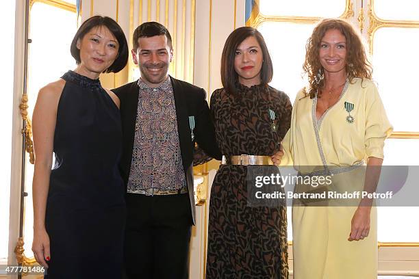 Fleur Pellerin, Alexis Mabille, Sylvie Hoarau and Aurelie Saada attend French minister of Culture and Communication Fleur Pellerin gives Medal of...