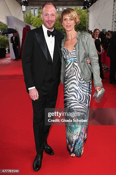 Johann von Buelow and Katrin von Buelow arrive for the German Film Award 2015 Lola at Messe Berlin on June 19, 2015 in Berlin, Germany.