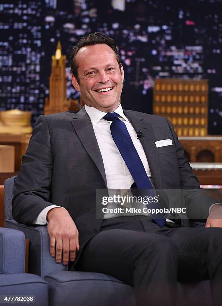 Actor Vince Vaughn visits "The Tonight Show Starring Jimmy Fallon"at Rockefeller Center on June 19, 2015 in New York City.