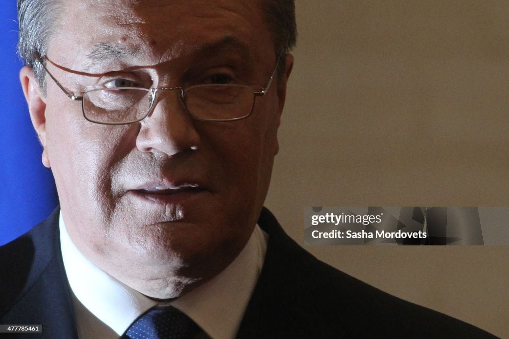 Ousted Ukrainian President Viktor Yanukovych Holds Press Conference In Rostov-on-Don