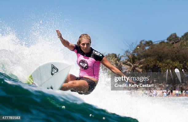 Five times ASP Womens World Champion Stephanie Gilmore of Australia won the Roxy Pro Gold Coast at Snapper Rocks on March 11, 2014 in Gold Coast,...