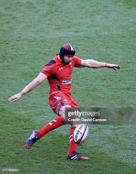 Leigh Halfpenny of Wales during the RBS Six Nations match between England and Wales at Twickenham Stadium on March 9, 2014 in London, England.