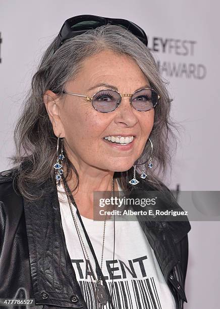 Actress Roseanne Barr attends The Paley Center For Media's 2014 PaleyFest Icon Award announcement at The Paley Center for Media on March 10, 2014 in...