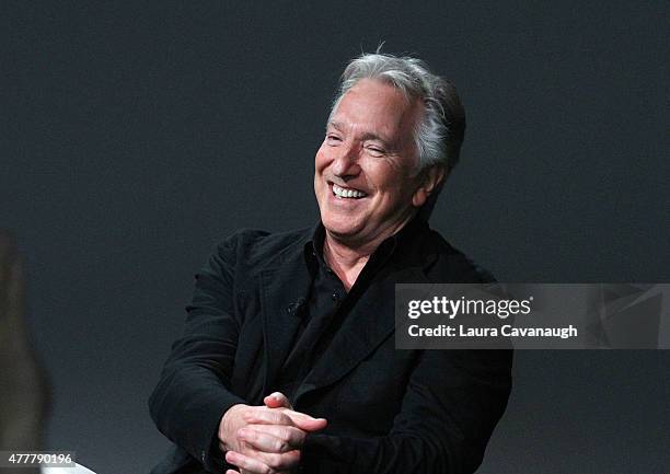 Alan Rickman attends Apple Store Soho: Meet the Filmmaker: Alan Rickman, "A Little Chaos" at Apple Store Soho on June 19, 2015 in New York City.