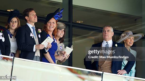 Princess Beatrice, Dave Clark, Sarah Ferguson, Duchess of York, Princess Eugenie, Prince Andrew, Duke of York and Catrina Skepper, Countess...