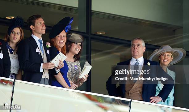 Princess Beatrice, Dave Clark, Sarah Ferguson, Duchess of York, Princess Eugenie, Prince Andrew, Duke of York and Catrina Skepper, Countess...