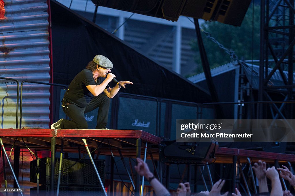 Brian Johnson of AC/DC performs onstage during their 'Rock Or Bust ...