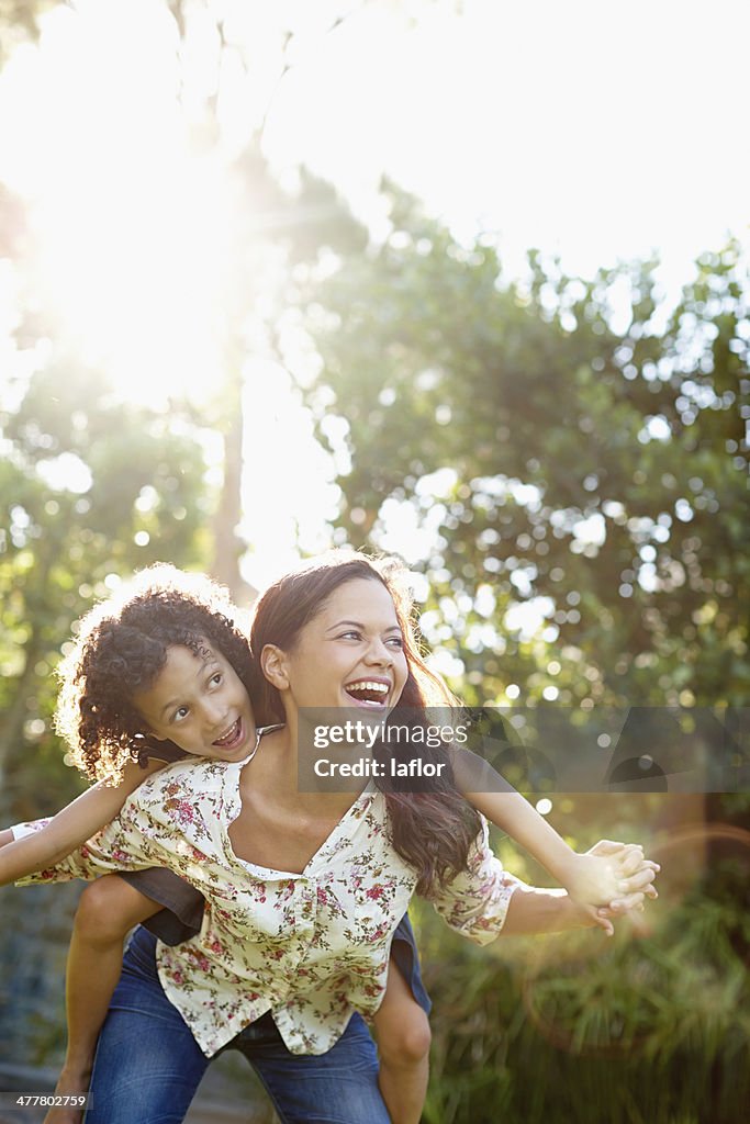 Having fun with mom