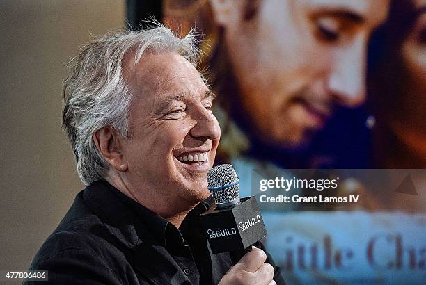 Actor Alan Rickman speaks at AOL Build Speaker Series at AOL Studios In New York on June 19, 2015 in New York City.