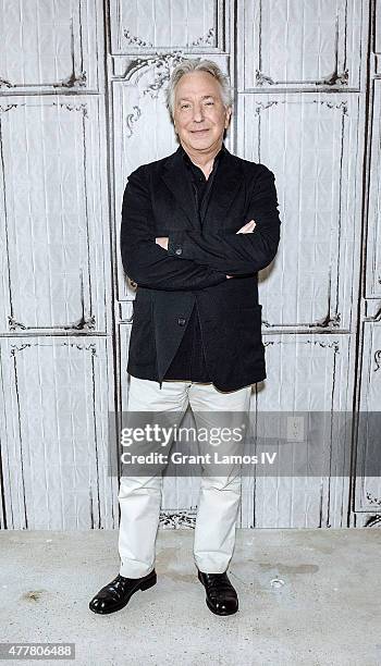 Actor Alan Rickman speaks at AOL Build Speaker Series at AOL Studios In New York on June 19, 2015 in New York City.