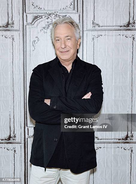 Actor Alan Rickman attends the AOL Build Speaker Series at AOL Studios In New York on June 19, 2015 in New York City.