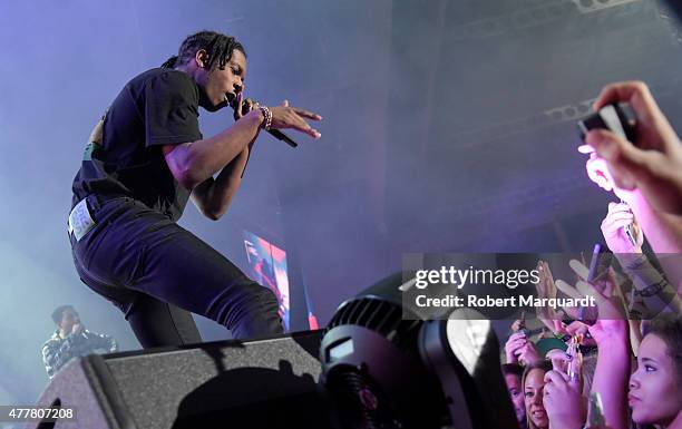 Rapper A$AP Rocky performs on stage at the Sonar Music Festival 2015 on June 19, 2015 in Barcelona, Spain.