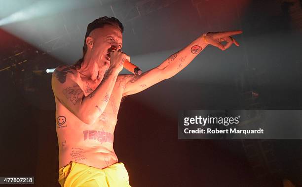 Watkin Tudor Jones of Die Antwoord performs on stage at the Sonar Music Festival 2015 on June 19, 2015 in Barcelona, Spain.