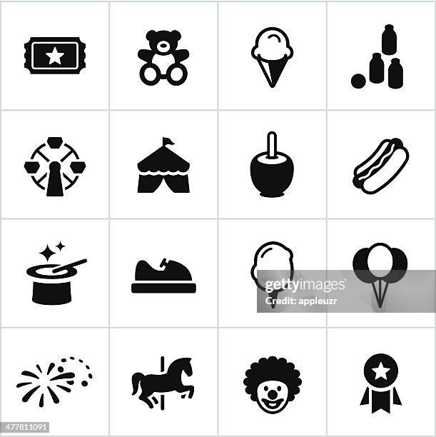 black fair symbole - karussell stock-grafiken, -clipart, -cartoons und -symbole