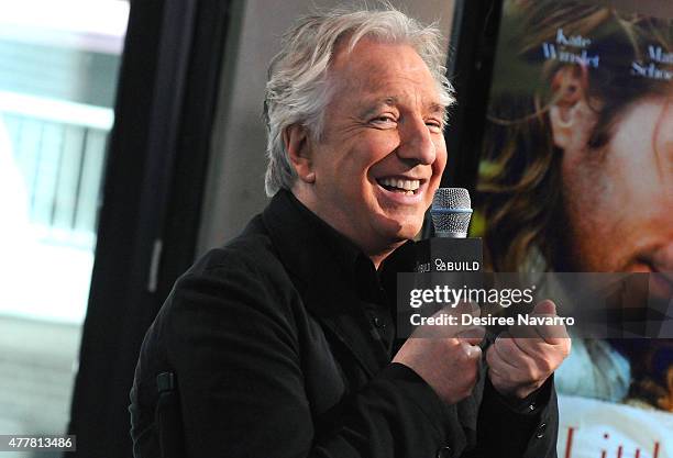 Actor Alan Rickman speaks about his film 'A Little Chaos' during AOL Build Speaker Series Presents: Alan Rickman at AOL Studios In New York on June...