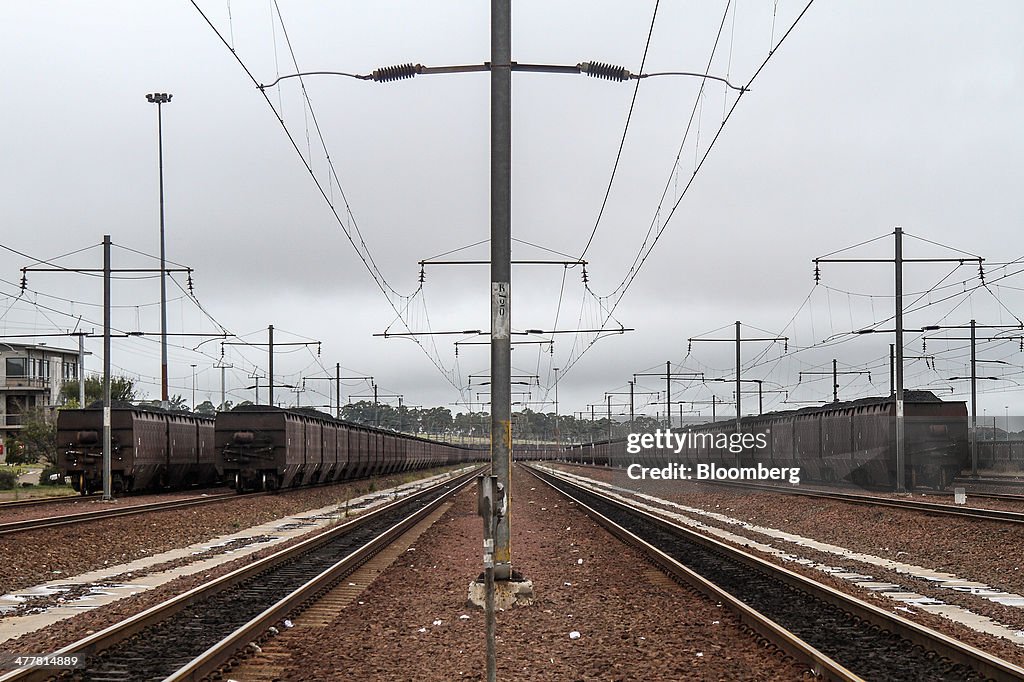 South African Commodities At Freight Rail Terminus