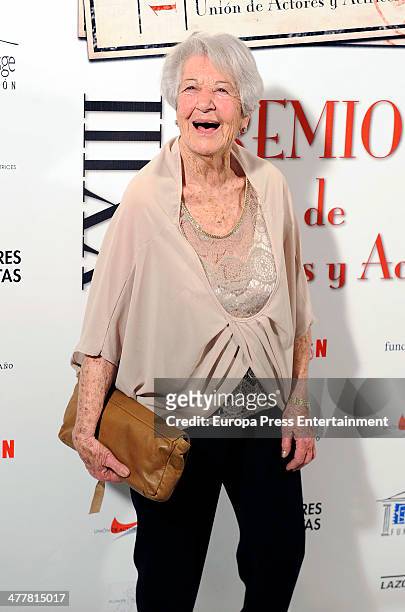 Asuncion Balaguer attends 'XXIII Union de Actores Awards' at Coliseum Theatre on March 10, 2014 in Madrid, Spain.
