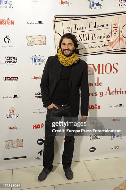 Alex Garcia attends 'XXIII Union de Actores Awards' at Coliseum Theatre on March 10, 2014 in Madrid, Spain.