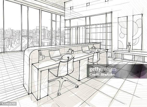 design - office architecture stock illustrations