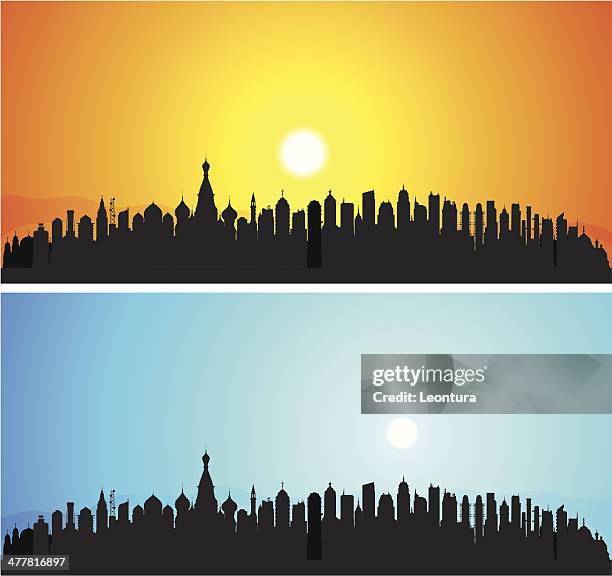 moscow (each building is moveable and complete) - red square stock illustrations