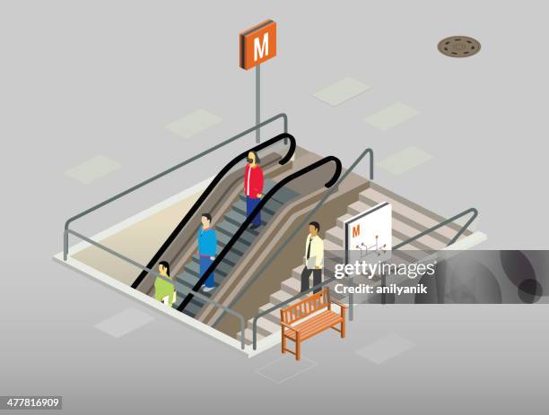 ilustrações de stock, clip art, desenhos animados e ícones de entrada de estação de metro - pessoas paris
