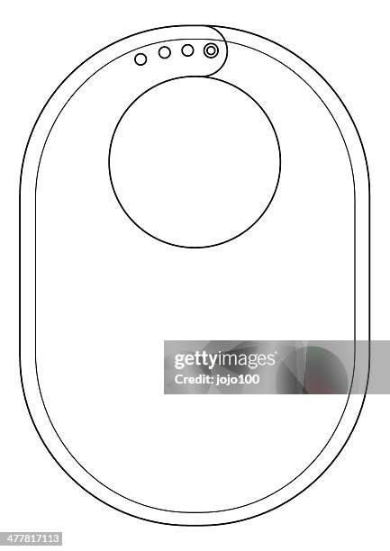 baby bib template outline - baby bib stock illustrations