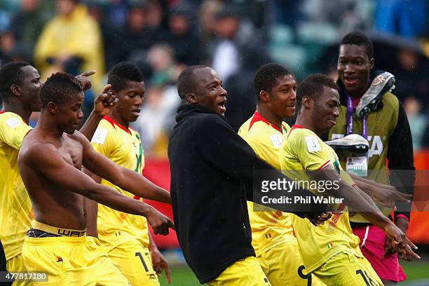 Mali celebrate following the FIFA U-20 World Cup Third Place Play-off match between Senegal and Mali at North Harbour Stadium on June 20, 2015 in...